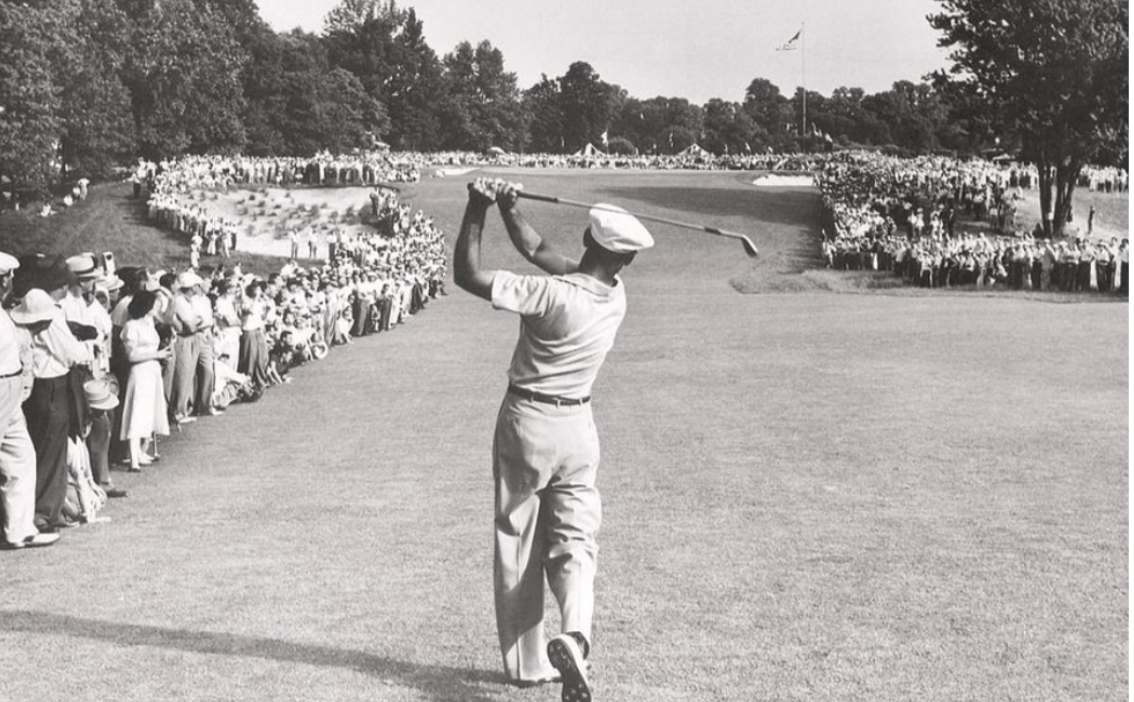 But then Ben Hogan won nine majors, and he never hit a straight one either....